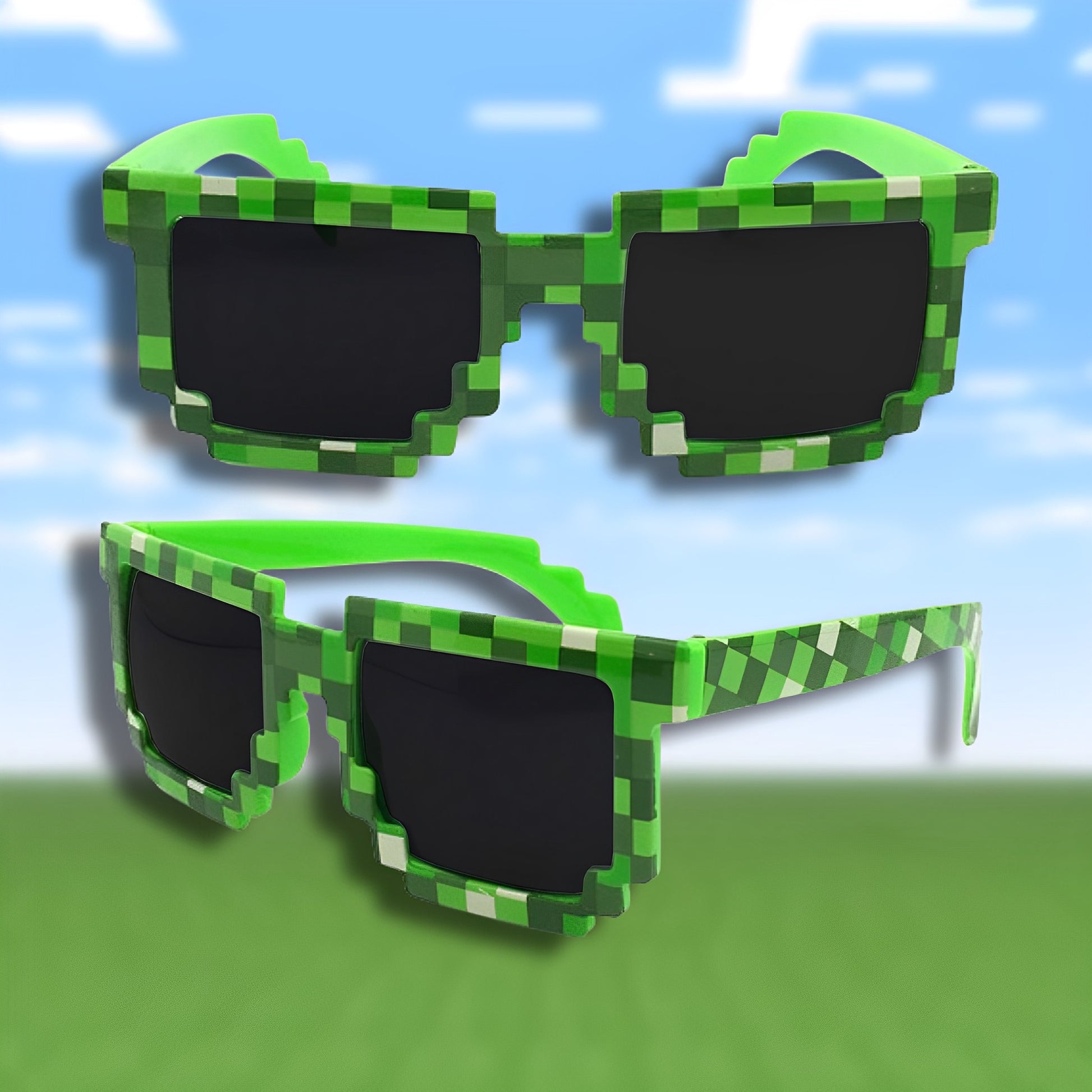 8-Bit Pixel Mosaic Minecraft Sunglasses - BeHappy Store -